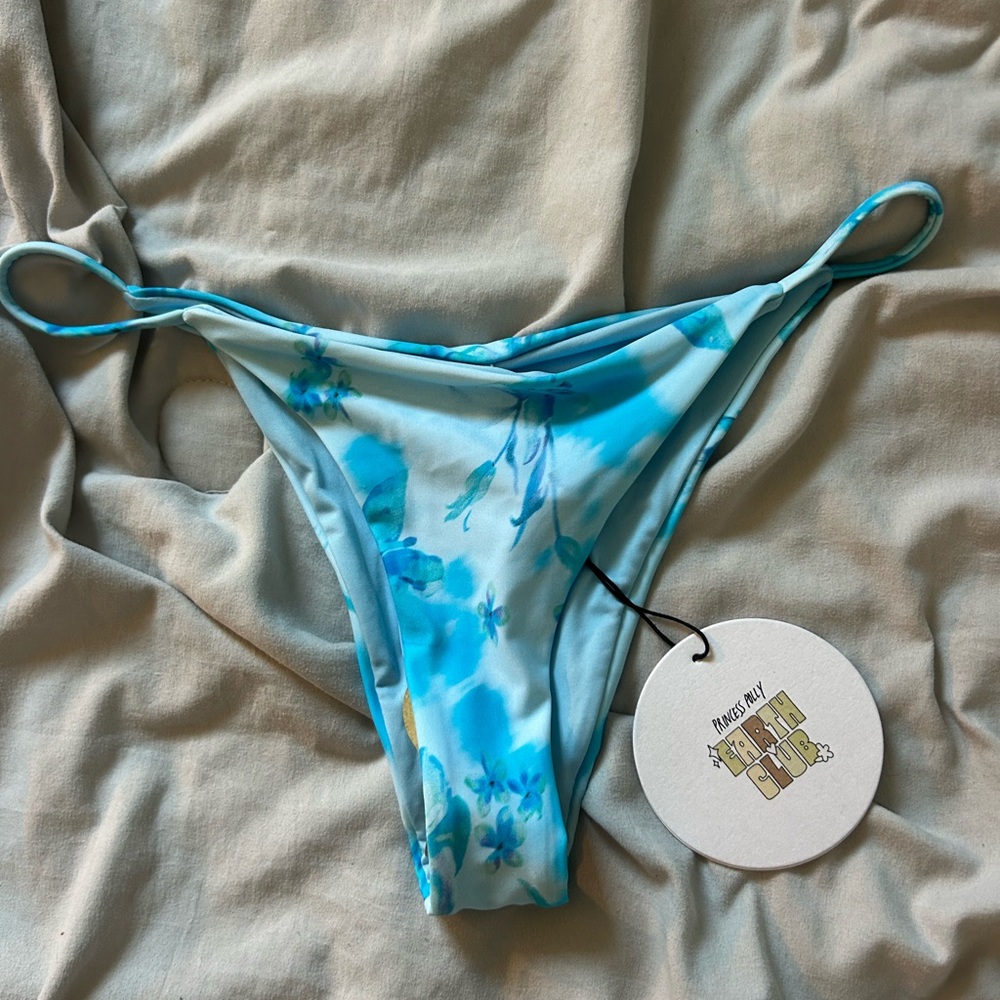 Floral Blue Bikini Bottom